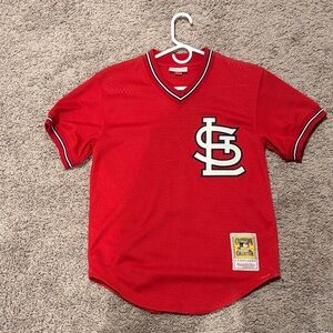 Men’s Mitchell & Ness Red Baseball Jersey